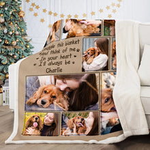 Custom Photo Snuggle This Blanket And Think Of Me Memorial  - Personalized Photo Blanket - Gifts For Memorial