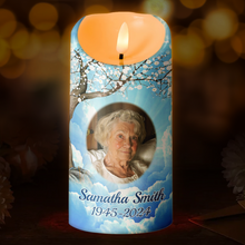 This Candle Burns In Loving Memory - Personalized Candle LED Light - Memorial Gift For Family Members