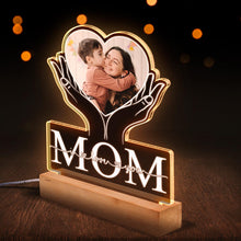 Custom Photo Mom I Love You - Customized Personalized 3D LED Light - Gift For Her, Mom, Wife, Grandma