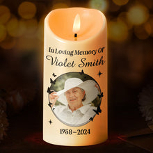 Custom Photo Memory Of You - Customized Personalized Candle LED Light - Memorial Gift For Loss Family