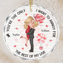 Annoying For The Rest Of My Life Couples - Customized Personalized Glass Ornament - Gift For Couple