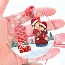 Couple Kissing You And Me We Got This - Personalized Christmas Glass Ornament - Christmas Gift For Husband Wife