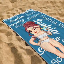 Custom Name Customized Personality Beach Towel - Gift For Girl