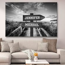 Our Names Are Recorded Next To The Ocean - Canvas Canvas, Gifts Personalized Custom Framed Canvas Wall Art