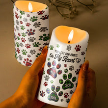 A Heartbeat At My Feet - Personalized Candle LED Light - Sympathy Gift For Pet Owners, Pet Lovers