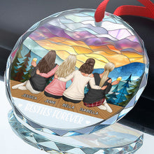 Besties Best Friends Forever - Personalized Custom Glass Ornament - Gift For Besties, Sisters, BFF