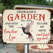 And Find My Soul Garden Floral Art - Personalized Metal Signs For Her, Him, Gardener