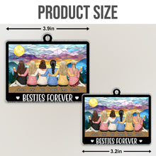 Besties Forever - Personalized Acrylic Car Ornament - Gift For Besties, Sisters