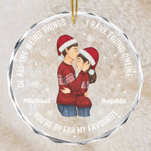 You Are By Far My Favorite - Customized Glass Ornament - Christmas Gift For Couple Husband Wife