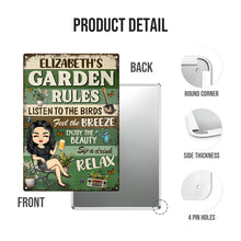 Garden Rules - Personalized Customized Metal Sign - Decoration Gift For Gardening Lovers