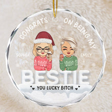 Lucky You - Personalized Glass Ornament - Christmas Gift For Besties, Sistas, Sisters