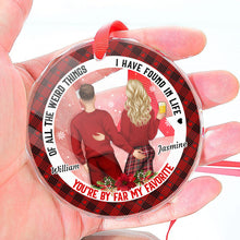 Custom Character You Are My Favorite - Personalized Glass Ornament - Christmas Gift For Couple Anniversary Gift