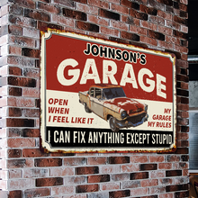 I Can Fix Anything - Garage Sign - Personalized Custom Classic Metal Signs
