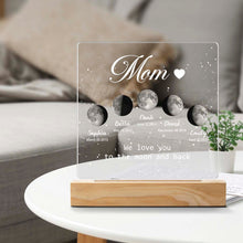 We Love You To The Moon And Back - Personalized 3D LED Light - Mother's Day Gift For Mom
