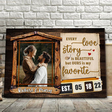 Every Love Story Is Beautiful - Custom Photo, Personalized Custom Framed Canvas Wall Art