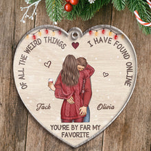 You're By Far My Favorite - Customized Personalized Acrylic Ornament - Christmas Gift For Couple Husband Wife