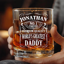 No.1 Forever Premium Quality - Personalized Custom Whisky Glass - Father's Day Gift For Dad, Grandpa, Husband, Him