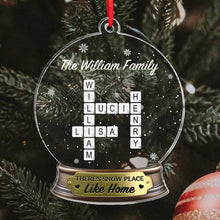 Christmas Custom Crossword - Customized Personalized Acrylic Ornament - Christmas Gift For Family