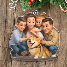 Custom Photo Our Family Christmas - Personalized Acrylic Ornament - Christmas Gift For Family Member, Grandparents, Friends