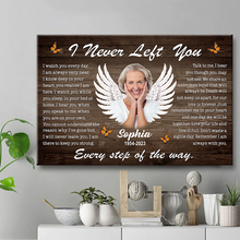 Angel Wings I Never Left You Love  - Personalized Canvas Prints, Upload Photo, Memorial Gifts