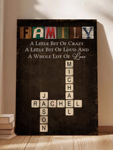 Crossword A Whole Lot Of Love - Personalized Customized Canvas - Gift For Family Members
