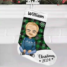 Merry Christmas - Customized Personalized Stocking - Christmas Gift For Family Dad Mom Daughter Son