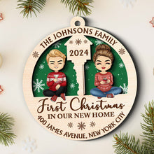 Christmas In Our Home - Personalized 2-Layered Wooden Ornament - Christmas Gifts For Husband, Wife