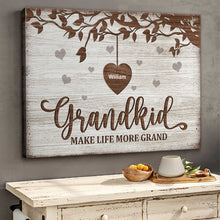 Grandkids Make Life Grand - Personalized Customized Canvas - Gifts For Kids