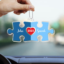 The Perfect Piece  - Personalized Customized Car Ornament - Gift For Couples, Friends