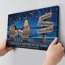 Our Love Is Written In The Stars - Personalized Customized Canvas - Gifts For Couple, Anniversary, Him, Her
