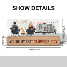 You're My Best Camping Buddy - Customized Personalized Acrylic LED Night Light - Gift For Couple Husband Wife