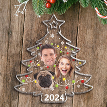 Custom Photo Christmas Tree -  Personalized Acrylic Ornament - Gift For Family, Besties