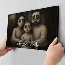 Custom Family Photo Animated Gothic Style - Personalized Customized Canvas - Special Halloween Gift For Family Members