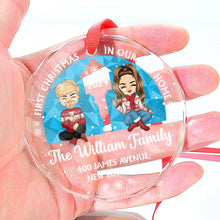 Christmas In Our Home - Customized Personalized Glass Ornament - Christmas Gifts For Couple Husband Wife