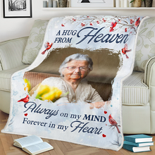 A Hug From Heaven - Customized Personalized Blanket - Sympathy Gift For Memorial