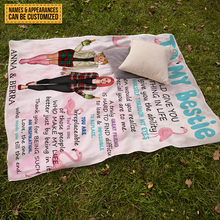 To My Bestie - Customized Bestie Blanket - Gift For Friends - Customized Gift For Girls