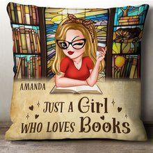 Just A Girl Who Loves Books - Customized Personalized Pillow - Gift For Woman Girl