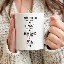 First Time Dad Father's Day Gift For Husband Personalized Custom Ceramic Mug