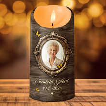 You Left Me Beautiful Memories - Personalized Candle LED Light - Memorial Gift For Family Members, For Loss