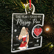 The Year I Found - Customized Personalized Acrylic Ornament - Gift For Couple Husband Wife