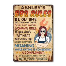 Grilling Mom Grandma Barbeque Rules - Personalized Metal Sign - Gift For Mom, Grandma