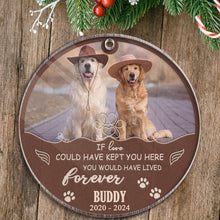 Custom Photo And Tonight I’ll Fall Asleep, With You In My Heart - Personality Customized Ornament - Gift For Pet Lover