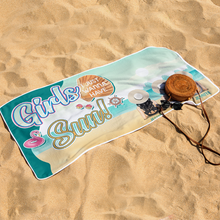 Girls Sun I Just Wanna Have - Customized Personality Beach Towel - Gift For Bestie Friends