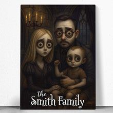 Custom Family Photo Gothic Animated Style - Personalized Customized Canvas - Unique Halloween Gift For Family Members