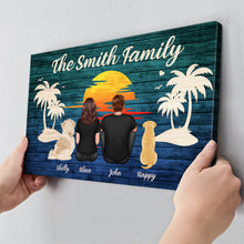 Family Sitting We Got This Gift For Family Personalized Custom Framed Canvas Wall Art