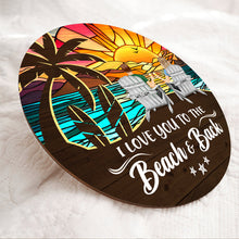 Love You To The Beach & Back - Personalized Door Signs Gift For Couple