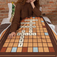 Scrabble Family Crossword - Personalized Customized Blanket - Gift For Family Members