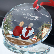 We're Always With You - Customized Personalized Glass Ornament - Memorial Gift For Loss