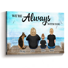 Family Sitting - Personalized Custom Framed Canvas Wall Art - Gift For Family Mom Dad