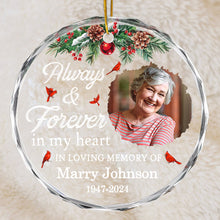 Keeping Those Memories Forever - Customized Personalized Glass Ornament - Memorial Gift For Family Members